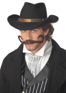Mens Mustache Western Cowboy Villain Costume Moustache
