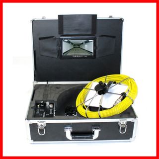 35M Drain Pipe Sewer Pipeline Inspection Camera Video Snake w DVR 