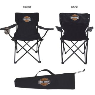 Set of Harley Davidson Folding Camp Chairs and Portable Hammock