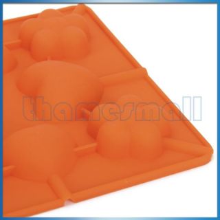 Heart & Flower Shape Silicone Lollipop Candy Chocolate Jelly Mold Tray 