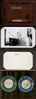 CALMAR STEAMSHIP COMPANY SCRAPBOOK ship photographs 1950s labels 