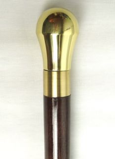 This beautiful Sturdy Brass Ball Knob Cane Walking Stick is in 