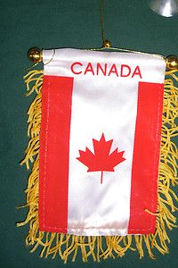 Canada Canadian Flag Mini Banner Soccer Fussball Car Window Hanger New 