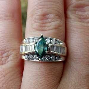 Gorgeous Blue Caribbean Diamond Ring