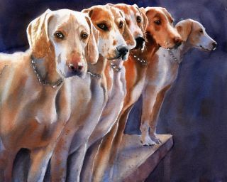 Print Penn Marydel Dog Foxhound Foxhunt Art Painting