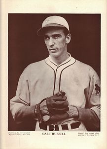   Baseball Magazine Premium M114 Carl Hubbell HOF New York Giants