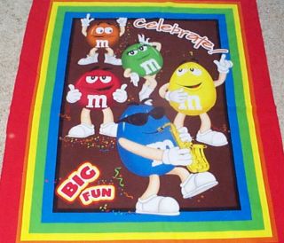 and Ms Candy Disney Quilt Top Panel Fabric Cotton Big Fun 