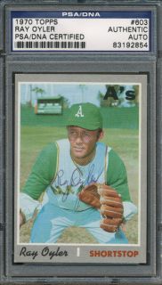 1970 Topps #603 Ray Oyler PSA/DNA Certified Authentic Auto Autograph 