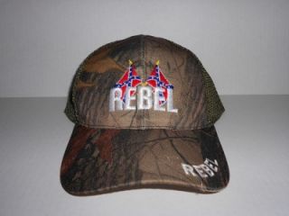 camo rebel w confederate flags summer hat cap