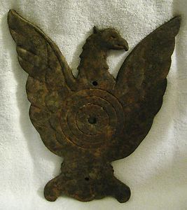 Antique H C Evans Cast Iron Carnival Shooting Gallery Eagle Target