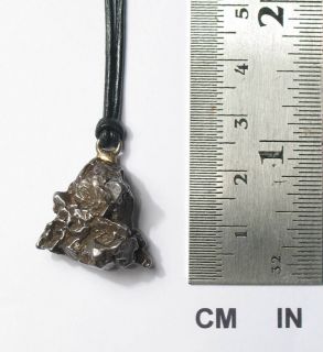 Meteorite Campo Del Cielo Pendant 52 0 Ct with Leather Thong New 