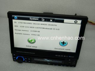 Single DIN 7Digital Touch Screen GPS DVD CD Car Player