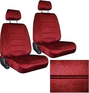 Maroon Car SEAT COVERS 2 low back seatcovers w/ head rest #2