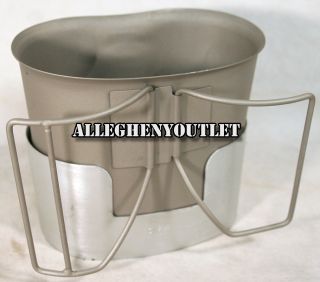 Stainless Steel Butterfly Canteen Cup and Open Bottom MRE Stove Stand 