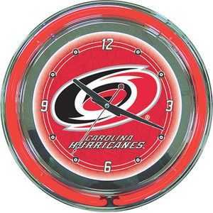 Neon Clock   NHL Hockey Carolina Hurricanes Logo   New