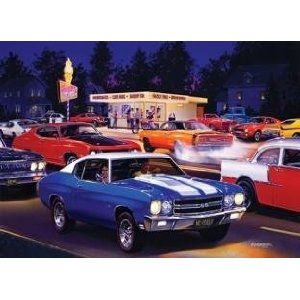   71210 1000 PC Jigsaw Puzzle Fast Freds Drive in Cars