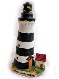   Beach Lighthouse Figurine Cape Canaveral FL Florida USA America