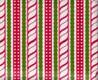Christmas Candy Canes Red White Stripes Holiday Vinyl Tablecloth 