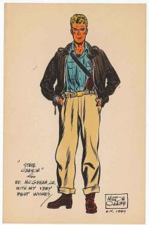 Steve Canyon Hand Colored Signed Litho Milton Caniff 1947