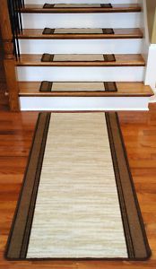 Washable Carpet Stair Treads Boxer Beige 13 Plus A Matching 5 Runner 