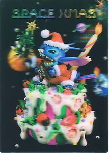 Disney Stitch Amazing 3D Lenticular Card   Alien Stitch Christmas 