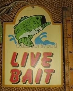 Cannon Falls Fish Live Bait Retro Fishing Sign Ornament