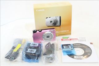 Canon PowerShot A3200 Is 14 1 MP Digital Camera Pink Free Case 4GB SD 