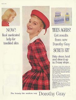 Carol Lynley for Dorothy Gray Scrub Kit for Teenagers ad 1957
