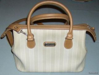Womans Brown Gray White Carryland Purse Handbag