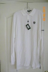 NWT Andrew Carrington Legend Mens Golf Polo Shirt Pima Cotton Long 