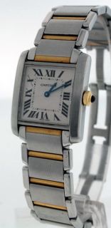 cartier tank francaise 18k stainless steel watch
