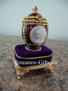 Russian Imperial Romanov Princess Cameo EGG Plays Overture & inner 