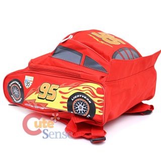 Disney Cars McQueen School Backpack 12in Medium Bag 3D Shape Canvas 
