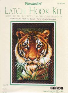 Caron Natura Latch Hook Kit 27 x 40 Tiger Rug Sale 4498