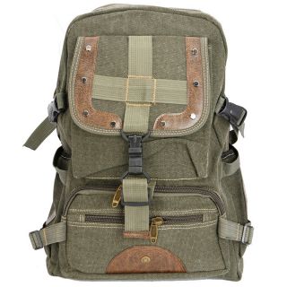 New Canvas Men Travelling Canvas Backpack Bag Army Green