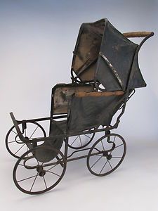 Antique Baby Doll Carriage Stroller Buggy Chair ALL ORIGINAL