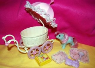 My Little Pony Original Baby Buggy with Baby Cuddles 1985 Vintage MLP 