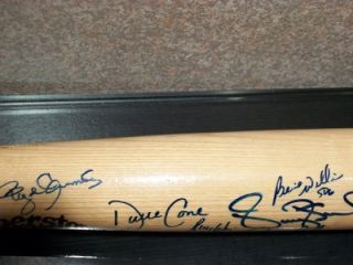 98 99 Yankees Team Signed Bat JSA LOA Derek Jeter Clemens Bernie Torre 