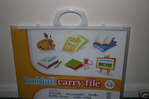 A3 Clear Carry Art File Folder School Portfolio Case Document Holder 