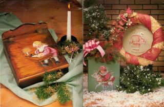 Vintage 1988 Delane Lange Christmas Memories Decorative Art Tole 