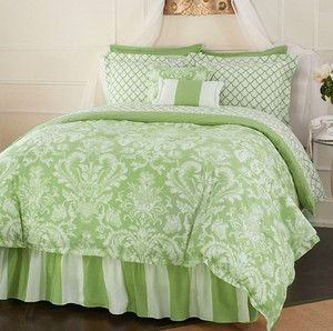 Shannon Manor Green 6pc Comforter Set New from Rose Tree