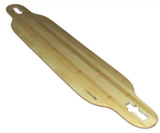 Carve One Bamboo Drop thru Freeride Longboard Deck 42 25 w Clear Grip 