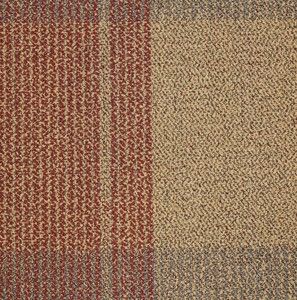  Red Golden Cream 18 x 18 Comm Carpet Tile 45 Sq ft per Lot