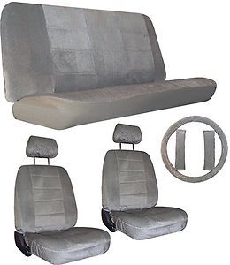 Grey Gray Car Truck SUV Seat Covers Loaded Interior Package 1