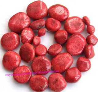 10 22mm Beautiful Red Ocean Coral Freeform Beads 20 