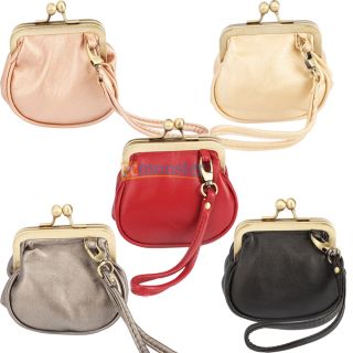 Lady Stylish Cash Wallet Coin Purse Ear Buds Bag 5 Color PU Leather 