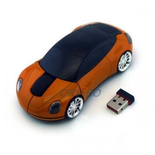 Orange 2 4G 3D Optical Wireless Mouse Porsche Car USB 1600dpi Mice for 