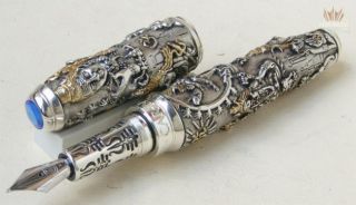 caran d ache limited edition edouard jud siva silver fountain pen
