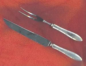 Oneida Nobility Plate Reverie Carving Fork & Knife Set No Monograms 