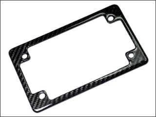 Real Vacuumed Carbon Fiber US Motorcycle License Plate Tag Frame 